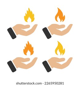 Fire warning sign icon. Dander symbol vector ilustration.