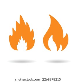 Fire warning sign icon. Dander symbol vector ilustration.