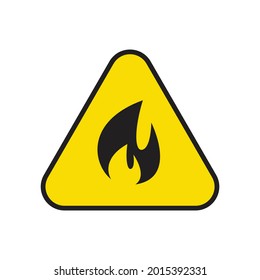 Fire warning sign icon design vector illustration