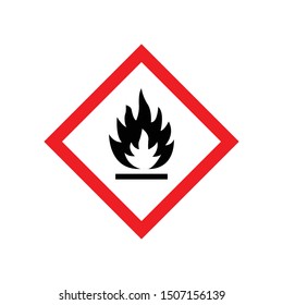 Fire warning sign isolated on white background. Flammable symbol modern, simple, vector, icon for website design, mobile app, ui. Vector Illustration