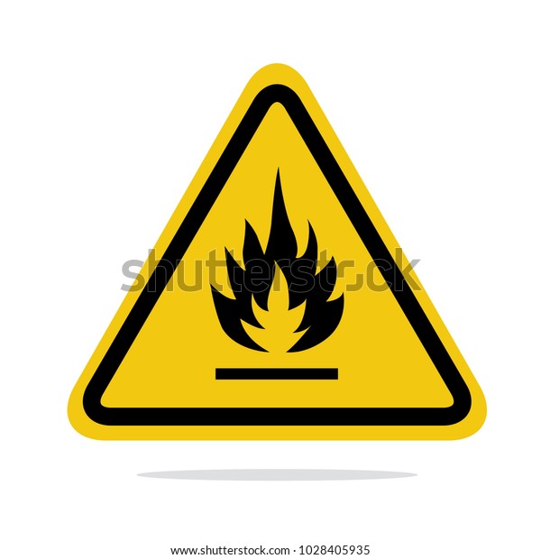 Fire Warning Sign On White Backgroundvector Stock Vector (Royalty Free ...