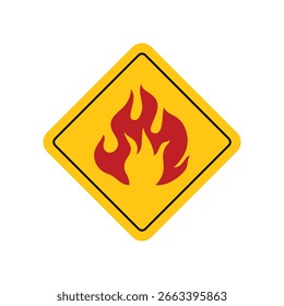 fire warning sign symbol element