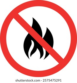 Fire warning sign Vector Image