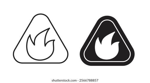 Fire warning signs vector illustration pack