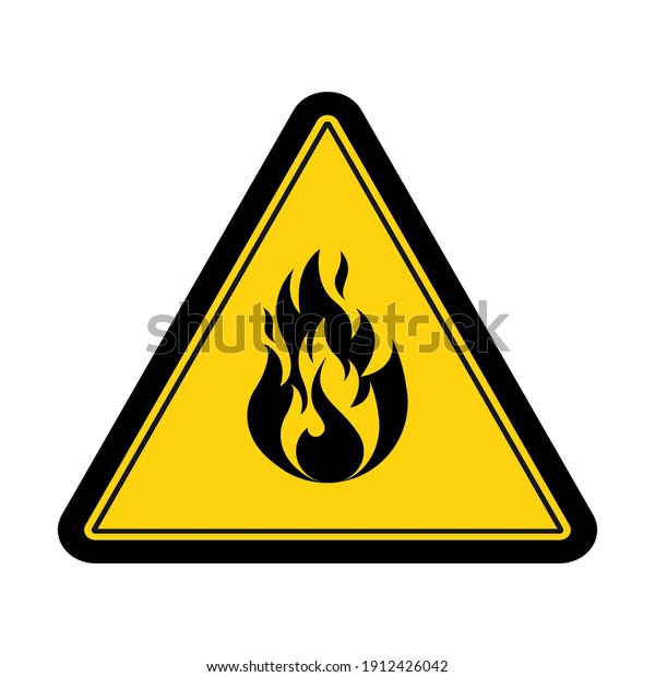 Fire\
warning symbol and sign design vector\
illustration