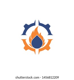 fire and water logo design