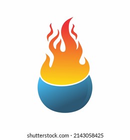 Fire And Water Logo Design
