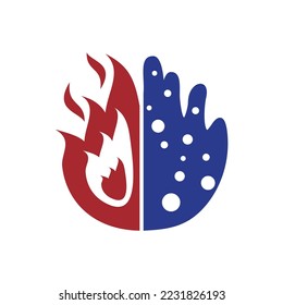plantilla de icono de logotipo de agua de fuego