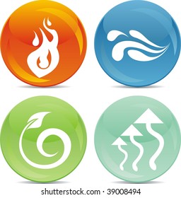 Fire Water Soil Air Icon Buttons Stock Vector (Royalty Free) 39008494 ...