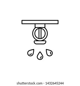Fire, water system icon. Element of firefighter icon. Thin line icon for website design and development, app development