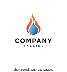 
Fire and water Vector logo icon vector Template.eps