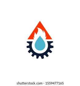 fire and water vector logo modern abstract