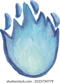 Fire watercolour illustration vector with isolated white background