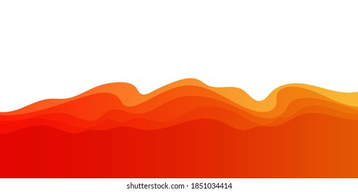Fire wave flames flowing lines curve concept border background vector illustration and copy space for text.