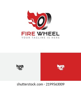 Fire Wheel Burn Tire Flare Automotive Logo