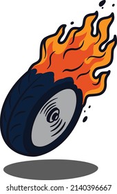 Fire Wheel vector illustration eps