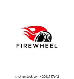 Fire wheels logo concept vector. Speed logo with fire and wheel