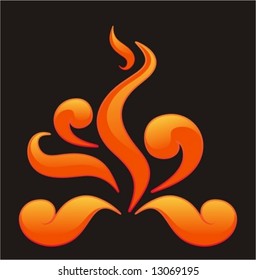 Fire winding ornament.