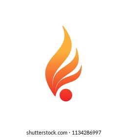 fire wings logo template vector illustration download