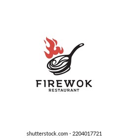 Fire Wok Restaurant Logo Design