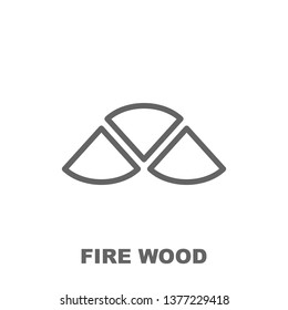 Fire wood icon. Element of row matterial icon. Thin line icon for website design and development, app development. Premium icon