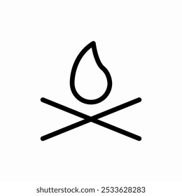 fire wood icon sign vector