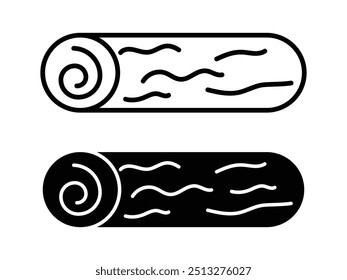 Fire Wood Outline and flat Icon Vector Illustration, summer camp theme pack design, Autumn Season Icon Vector illustration.