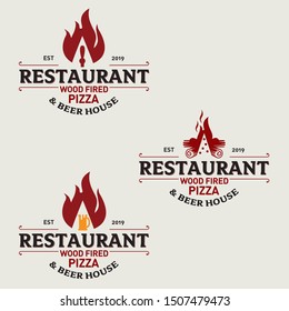 Wood Fired Pizza Logo Images Stock Photos Vectors Shutterstock