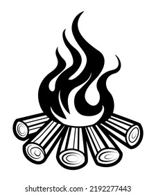fire wood silhouette vector, isolated illustration abstract pattern on white background, tattoo tribal vector design, simple logo on white background