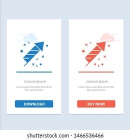 Fire Work, Fire, Canada,  Blue and Red Download and Buy Now web Widget Card Template. Vector Icon Template background