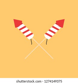 fire work cartoon vector. symbol. logo design.