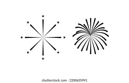 Fire Work Celebration vector logo design