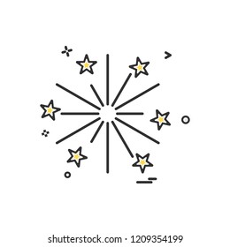 fire work icon vector design