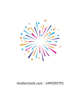 fire work icon Vector Illustration design Logo template