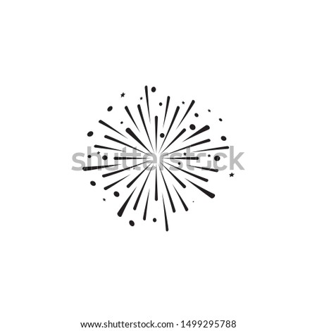 fire work icon Vector Illustration design Logo template