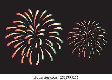 Symbol für Feuerwerk. Symbol für Feuerwerk. Vierte Juli Feier Symbol, Independence Day Design-Element