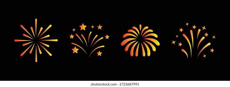 Symbol für Feuerwerk. Symbol für Feuerwerk. 4. Juli Feier Symbol, Independence Day Design-Element. Feier Banner Elemente Design für Weihnachten, Neues Jahr, Feiertag, Jahrestag, Party, Diwali 