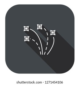 fire works icon  with long shadow