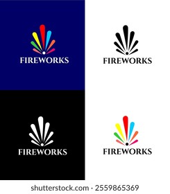 Fire works logo icon vector