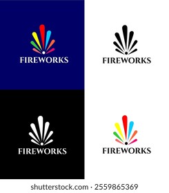 Fire works simple logo design