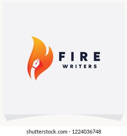 Fire Writers Logo Design Template
