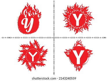 Plantilla de diseño de logotipos y letras de ataque y iconos