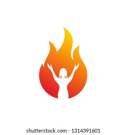 fire yoga logo template