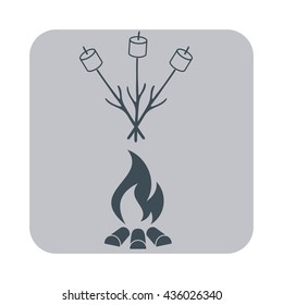 Fire and zephyr icon. Vector illustration