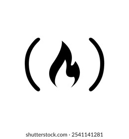 fire_code_camp icon. Simple vector sign.