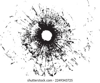 Schusswaffenlochgrafik-Vektorgrafik