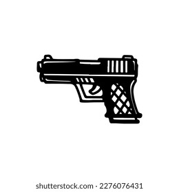  firearm doodle illustration vector concept