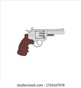 arma de fuego vector de fondo blanco