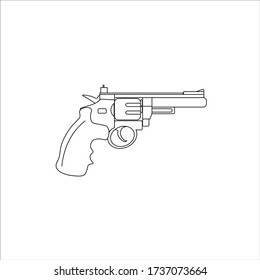 firearm gun vector on white background