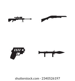 firearm icon vector template illustration logo design